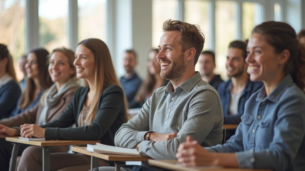 Studenten in een taalles